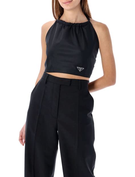 crop tops prada|prada nylon crop top.